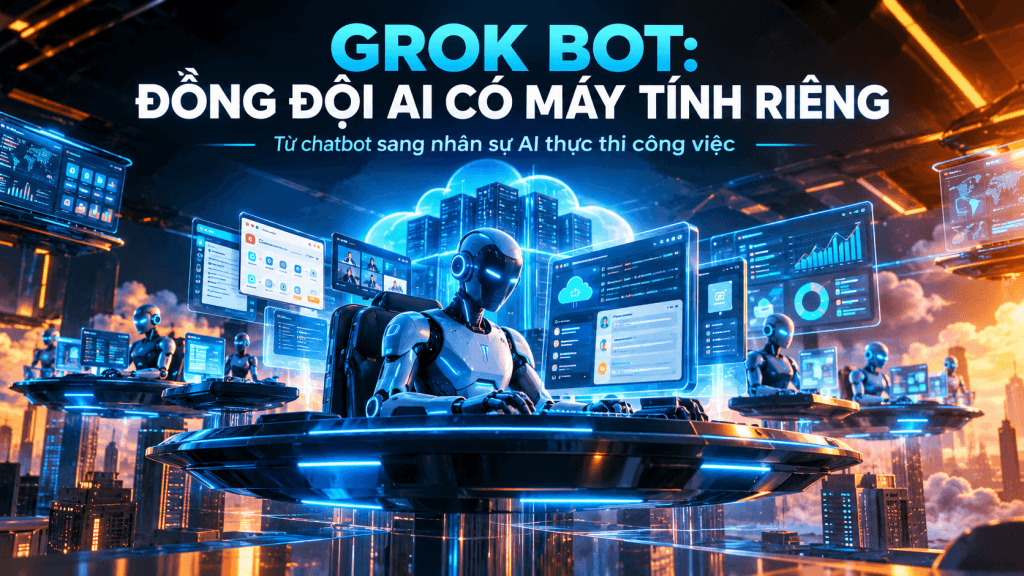 Grok Bot: xAI bán “đồng đội AI” có máy tính riêng, không phải chatbot